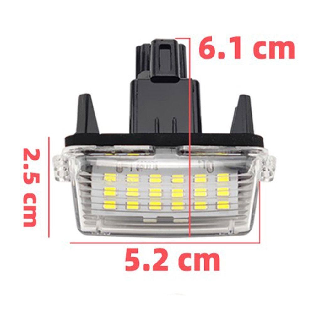 Top 2PCS Lampu Nomor Lisensi Pemasangan Mudah Plat Nomor Cahaya Putih Lampu Mobil