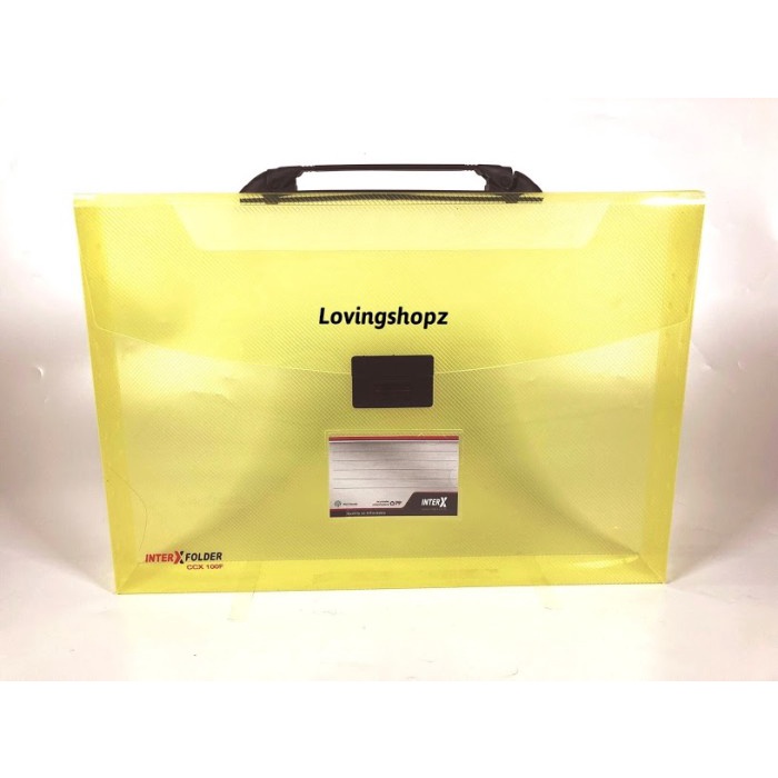 

✨NEW✨ - Case File 4 cm InterX, Tas Plastik Dokumen, Map Dokumen, Tas File - Kuning