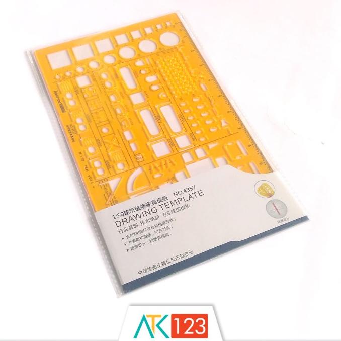 

Penggaris Sablon / Mal Mebel / Furniture Jinsihou Skala 1:50