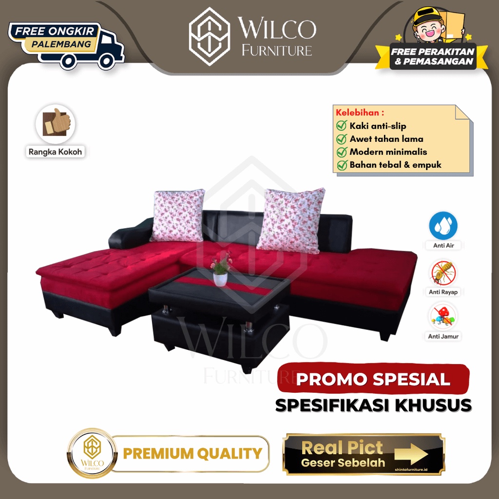 Sofa Bed Minimalis / Sofa Sudut L Ruang Tamu / Sofa Promo Spesial