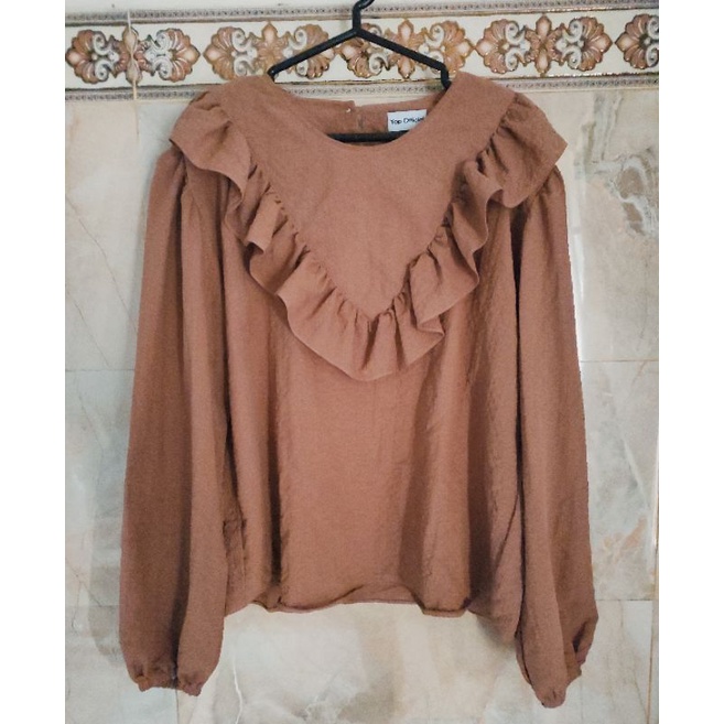 Blouse Brown by Yap Official (Preloved)