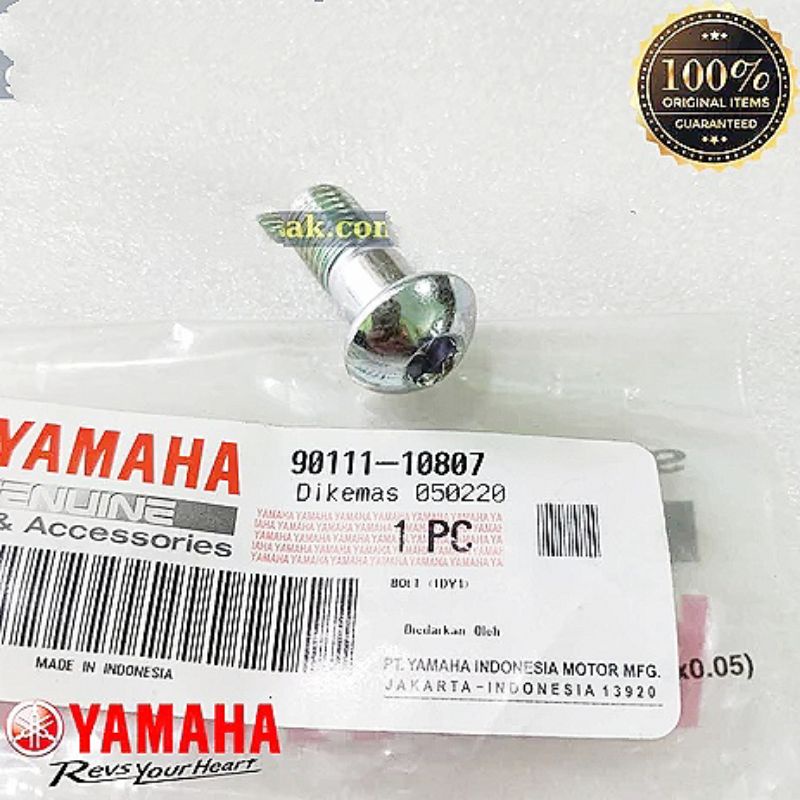 BOLT 90111-10807 BAUT BINTANG DUDUKAN KALIPER REM DEPAN JUPITER Z1 PART ORIGINAL YAMAHA