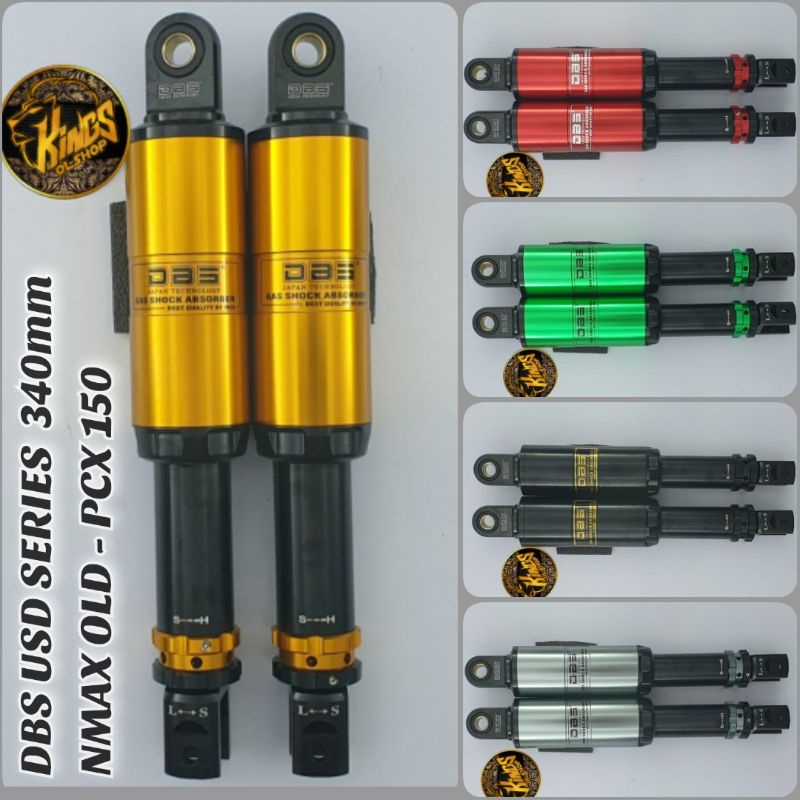 shockbreaker model USD NMAX OLD - PCX 150 DBS 718 USD SERIES 340mm shockbreaker belakang model upsid
