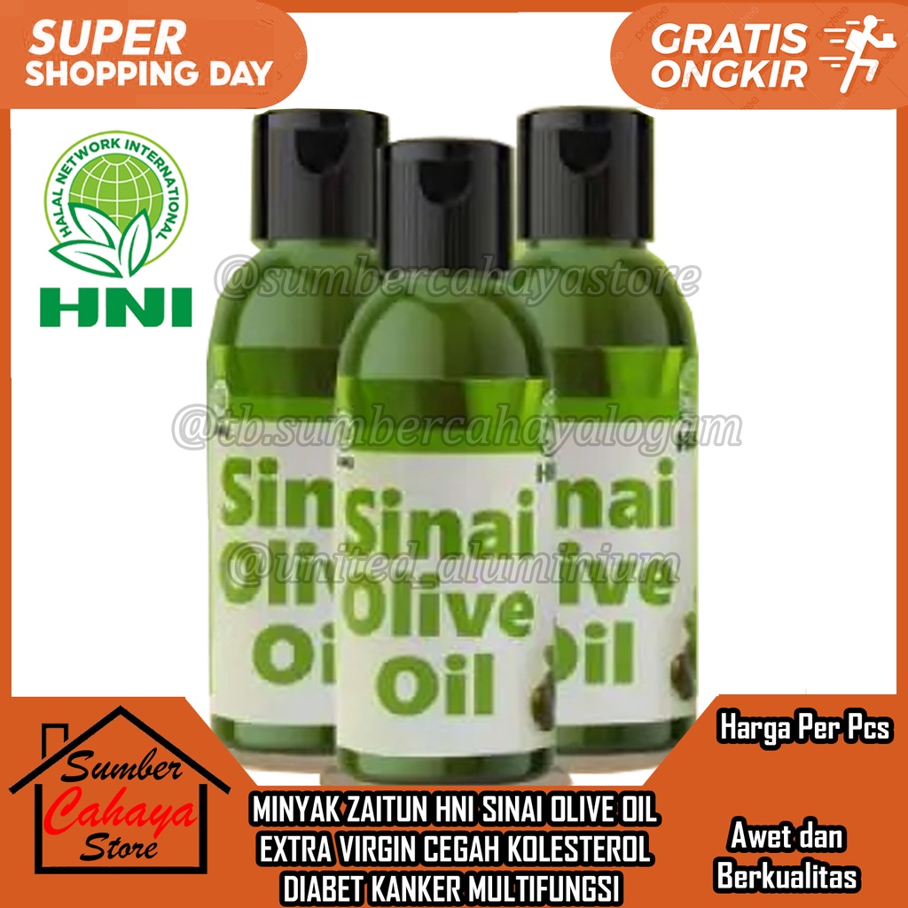 MINYAK ZAITUN HNI HPAI SINAI OLIVE OIL EXTRA VIRGIN CEGAH KOLESTEROL DIABET KANKER MULTIFUNGSI JAITU