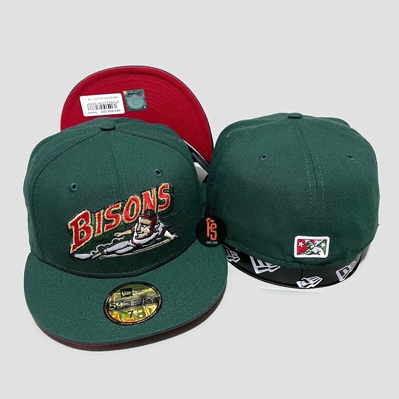 TOPI NEW ERA ORIGINAL 5950 BUFFALO BISONS DARK GREEN UV RED