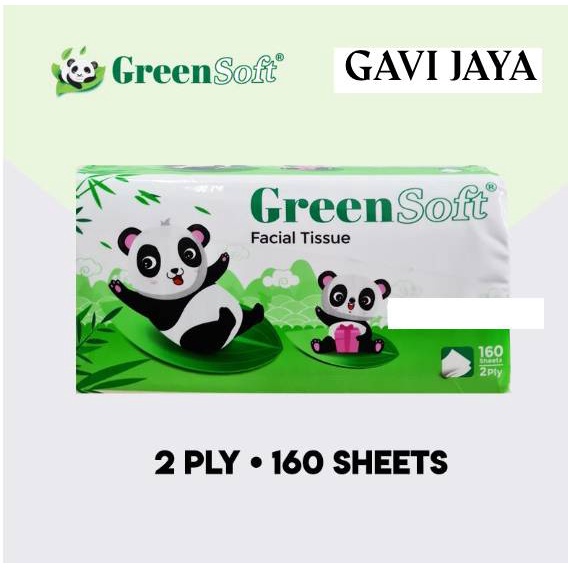 GREEN SOFT FACIAL TISU 160 SHEETS