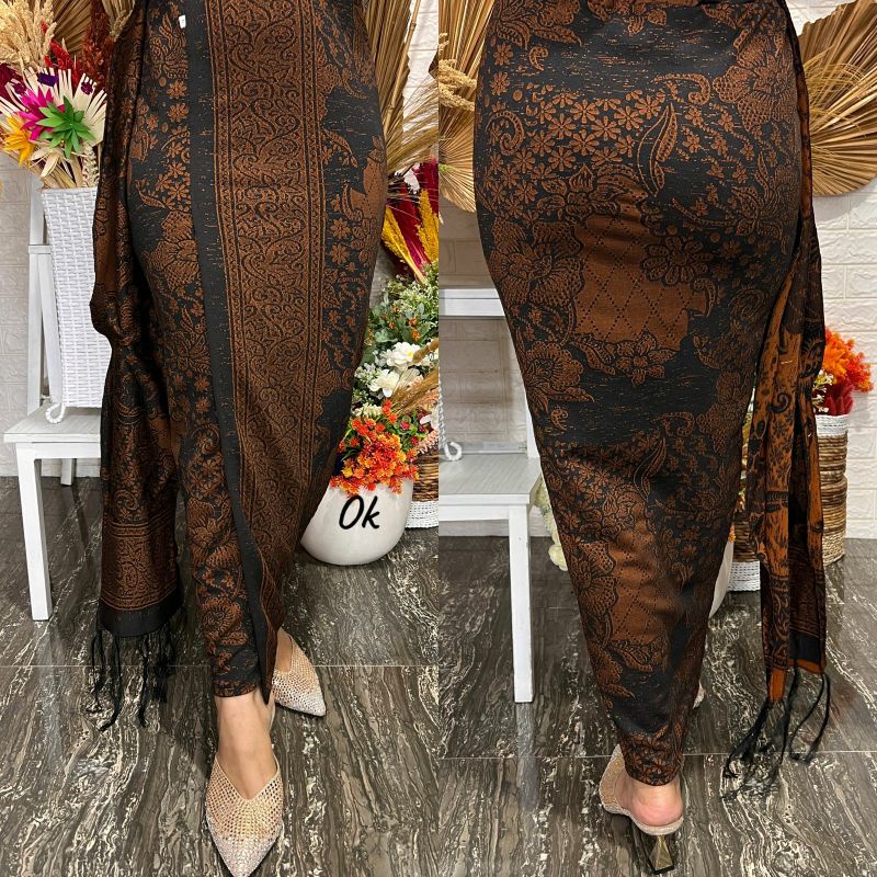 Kamen denim jaguar + selendang