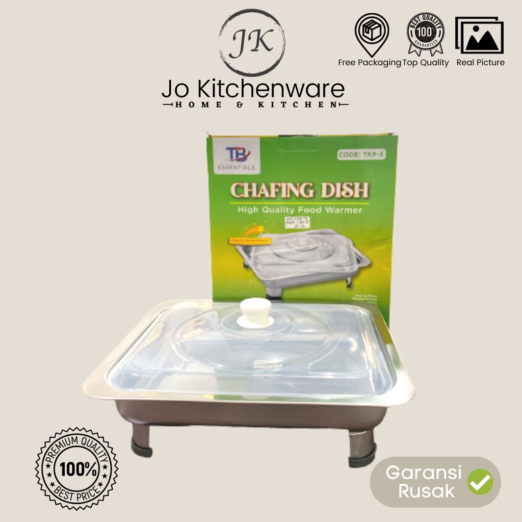 Chafing Dish segi tutup plastik tempat/ makan prasmanan tebal TKP