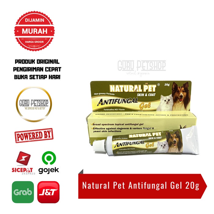 Natural Pet Skin &amp; Coat Antifungal Gel 20 Gr / Obat Jamur (NAT-188)