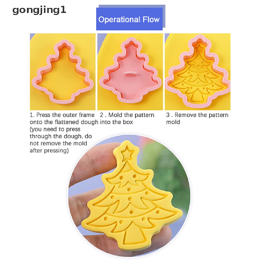 Ggg 8PCS Christmas Cookie Cutter Set Cetakan Biskuit Snowflake Kue Natal ID