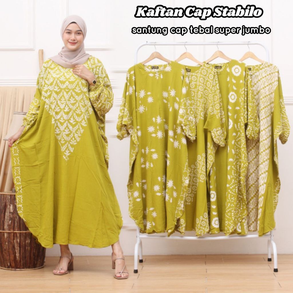 Kaftan Super Jumbo LD 150 Hitam Putih Elegan Rayon Premium Candi Mekar Tebal Kaftan Batik Cap Asli Kaftan Busui Resleting Depan Fashion Wanita Muslim Viral TERMURAH BiSA COD / BAYAR DITEMPAT MOTIF ABSTRAK BY BATIK SULMIT