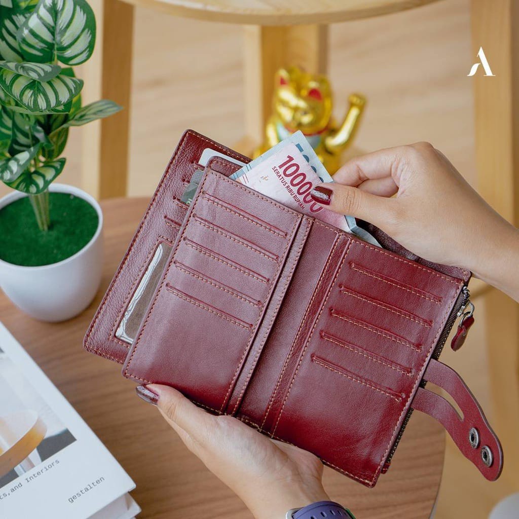 Reven Leather -Alona Leather Dompet Wanita Kulit Asli / Alona Tianna Wallet Dompet Wanita Model Panjang Terbaru Branded Trendy