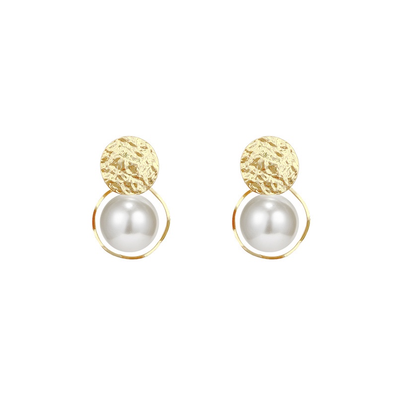 Baroque Pearl Earrings Wanita Tidak Teratur Geometris Payet Super Peri Anting Berkualitas