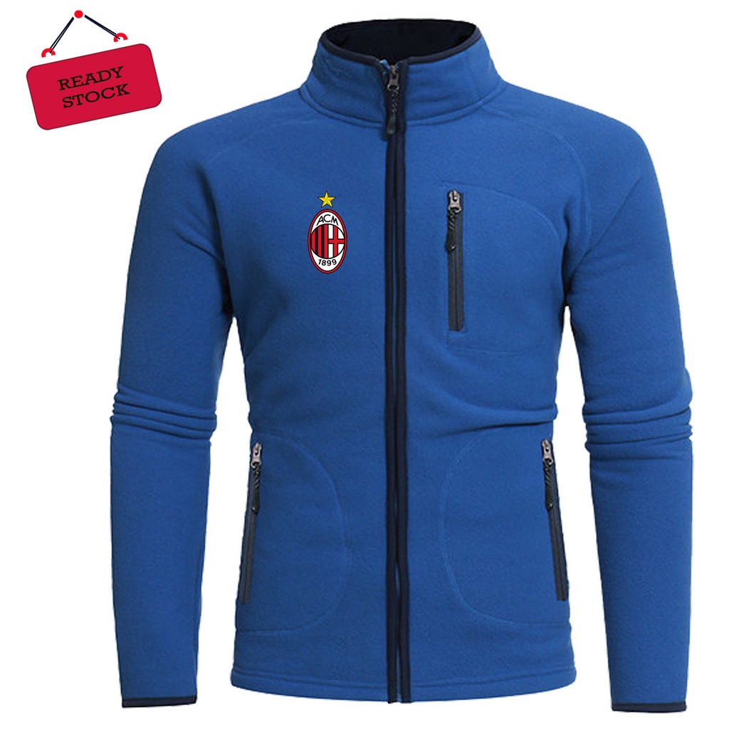 JAKET HOODIE TERBARU TAHUN 2022 /JAKET KEREN/ LOGO AC MILAN / BISA REQUES & COD