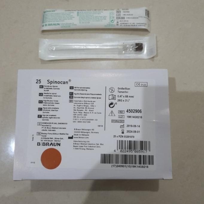 Spinocan B Braun/Jarum Spinal B Braun/Spinal Needle