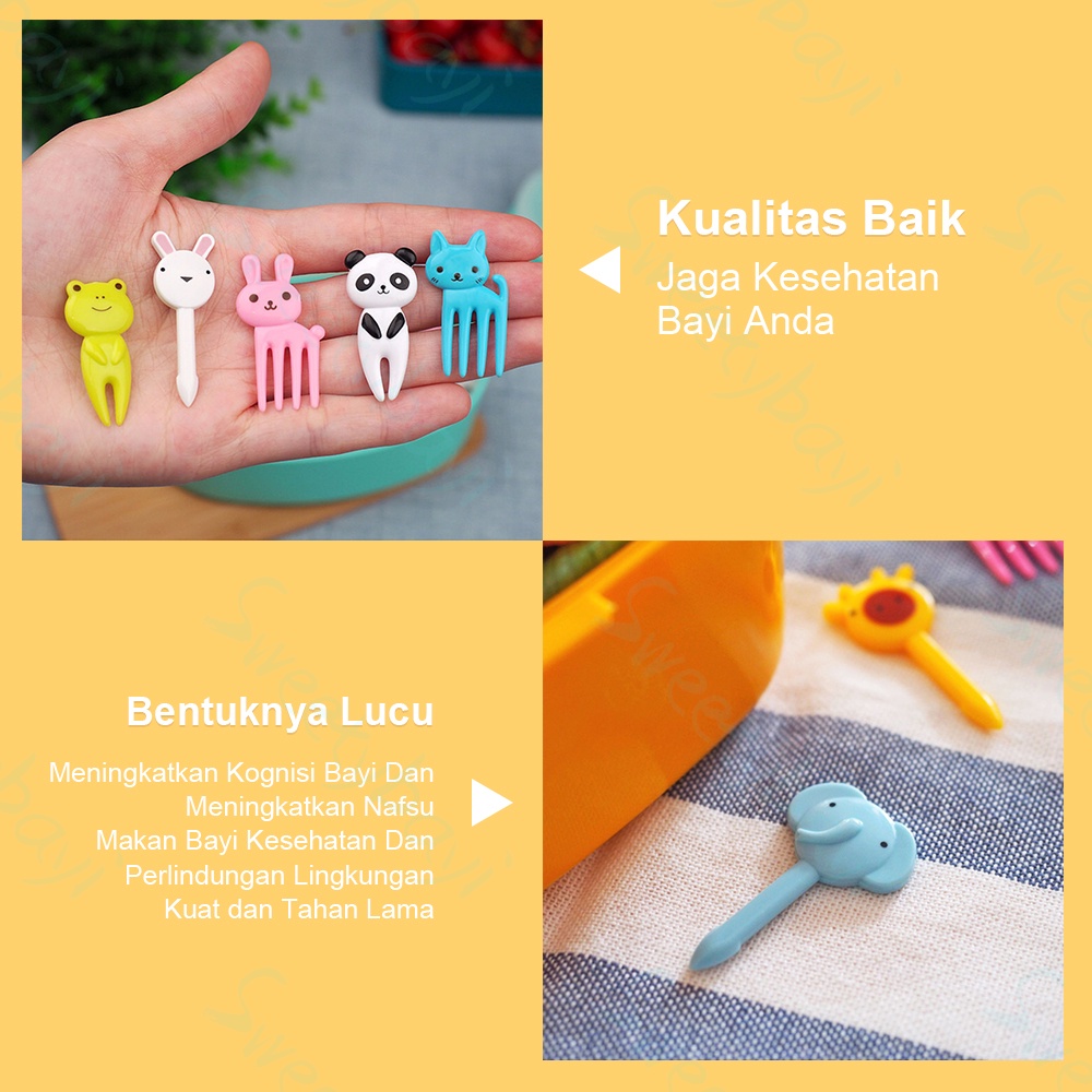 Sweetybayi Garpu buah ulang tahun Tusukan bento Garpu buah Garpu plastik