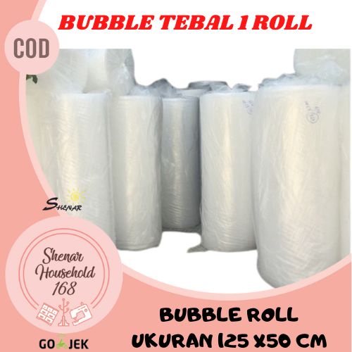 BISA COD BUBBLE ROLL BESAR MURAH SERBAGUNA VIRAL UNIK BUBBLE WRAP PLASTIK GELEMBUNG 125 CM x 50 METER - SHENAR