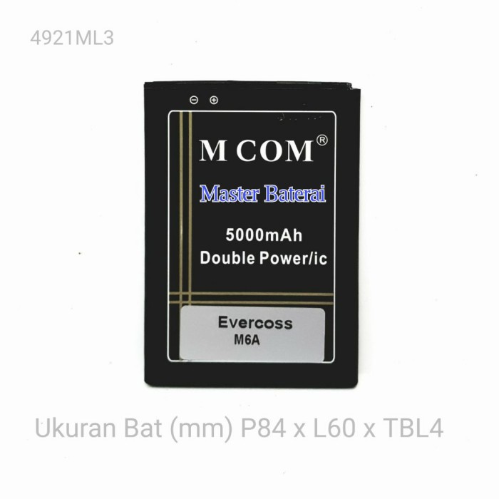 BATERAI EVERCOSS M6A CROSS EVERCROS EVERCOSS M6 A DOUBLE IC ORIGINAL