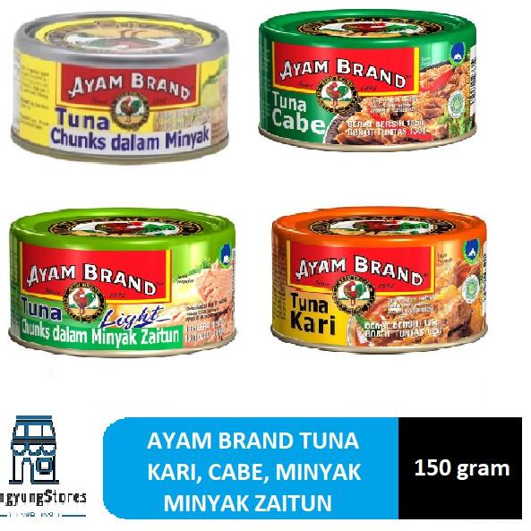 

■»► Ayam Brand Tuna Chunks in Oil / Olive Oil / Flakes In Oil / Kari / Cabe 150 160 gram