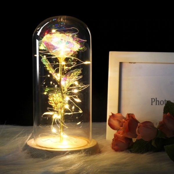 

Unik Bunga Mawar Lampu LED Dekorasi Beauty and The Beast Rose - Multi-Color Murah