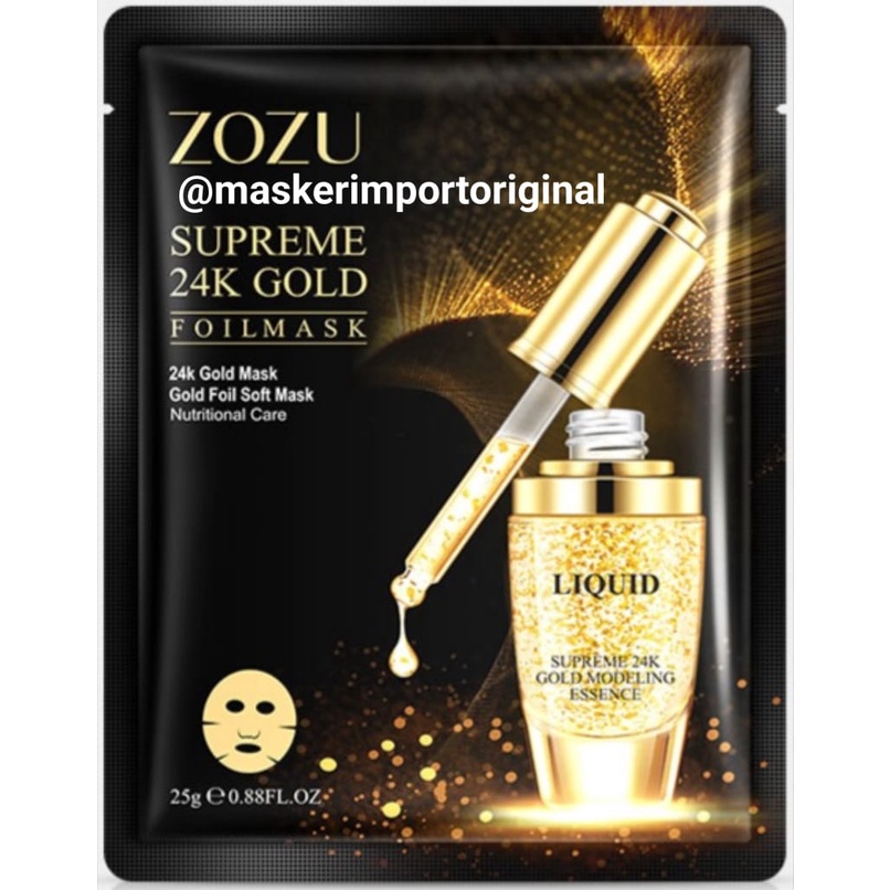 Zozu Supreme 24K Gold Mask Foil Soft Sheet Mask