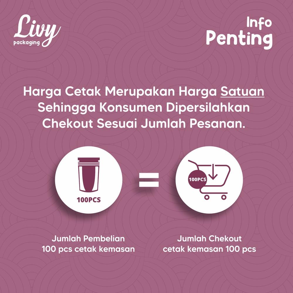 

[B-B1B][♥☞] Livy Packaging - Ukuran 13x20cm Cetak Kemasan Standing Pouch Kopi Makanan kekinian