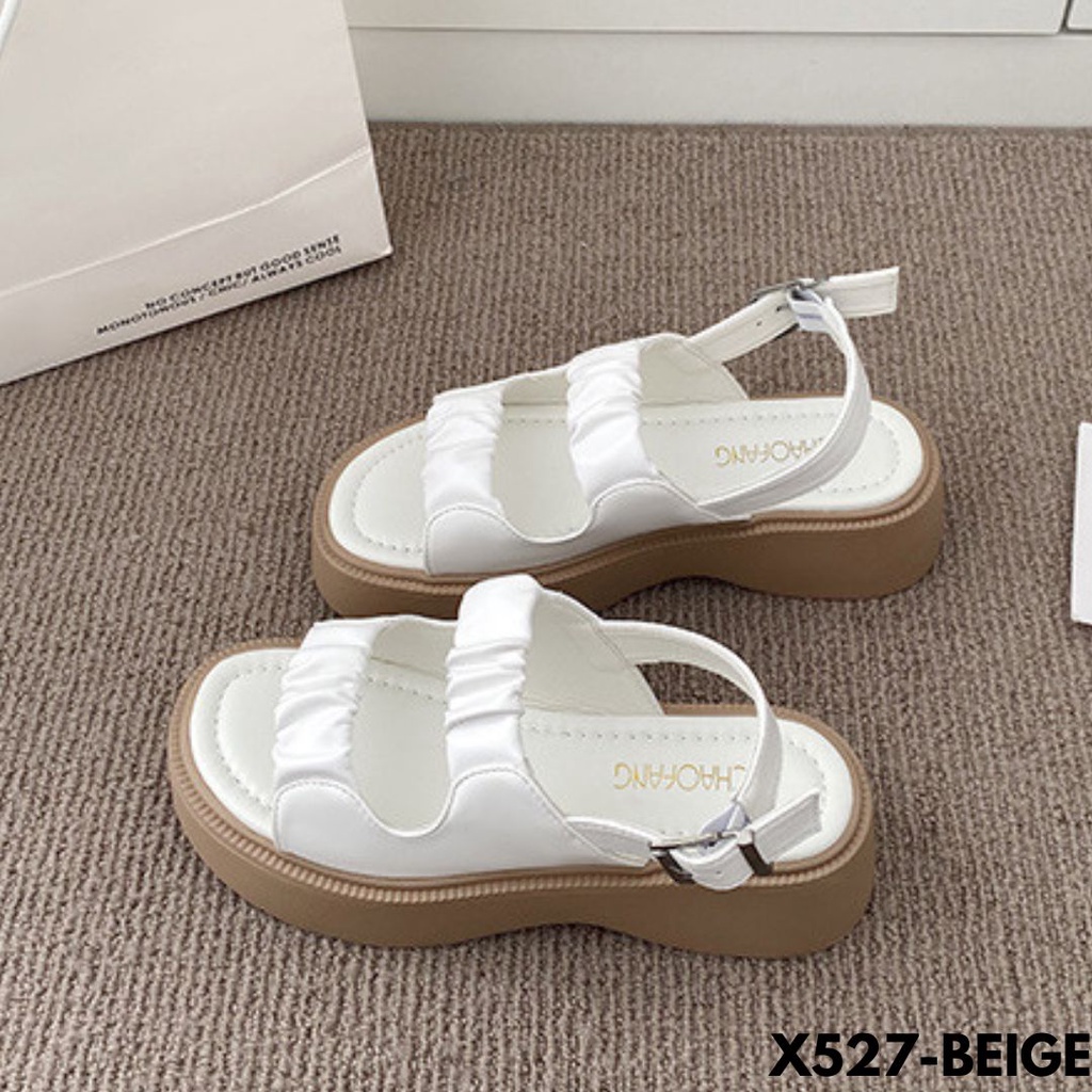 SANDAL WEDGES WANITA MUDAH DIPAKAI GA RIBET IMPORT BAHAN PU BERKUALITAS 527