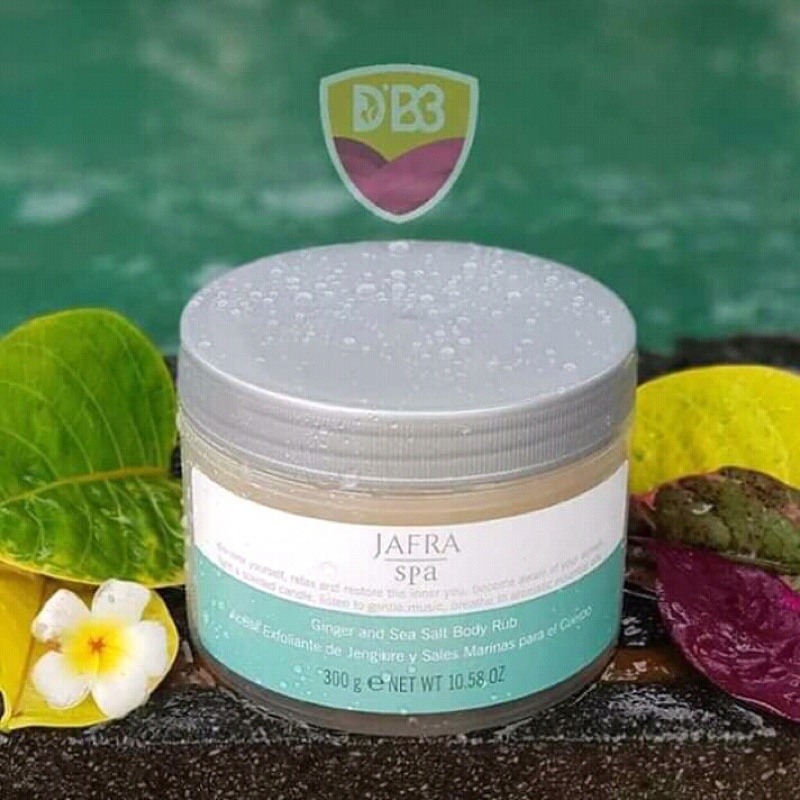 Jual Jafra Scrub Ginger and Sea Salt Body Rub Home Spa Memanjakan