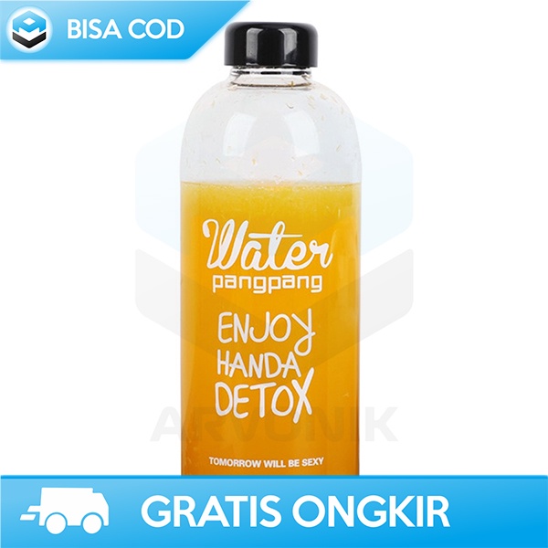 BOTOL MINUM 1000ML TEMPAT MINUM 1 LITER PLASTIK FOOD GRADE TRANSPARAN