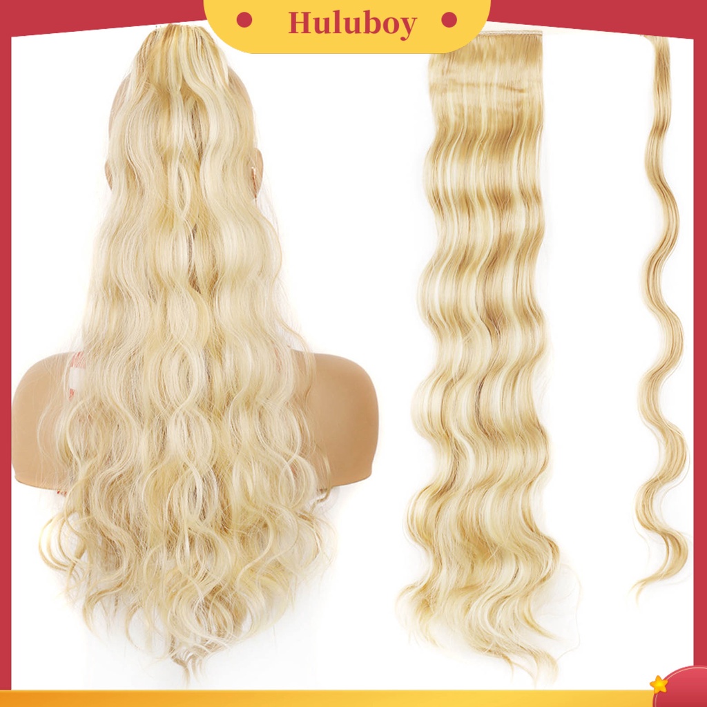 Wig Rambut Palsu Bentuk Ponytail Keriting Tahan Panas Untuk Makeup