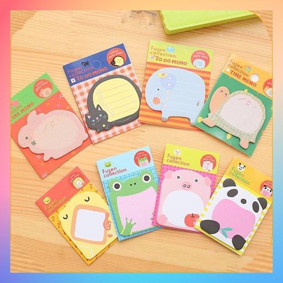 

Sticky Notes Motif Karakter Hewan Lucu Kertas Catatan Memo