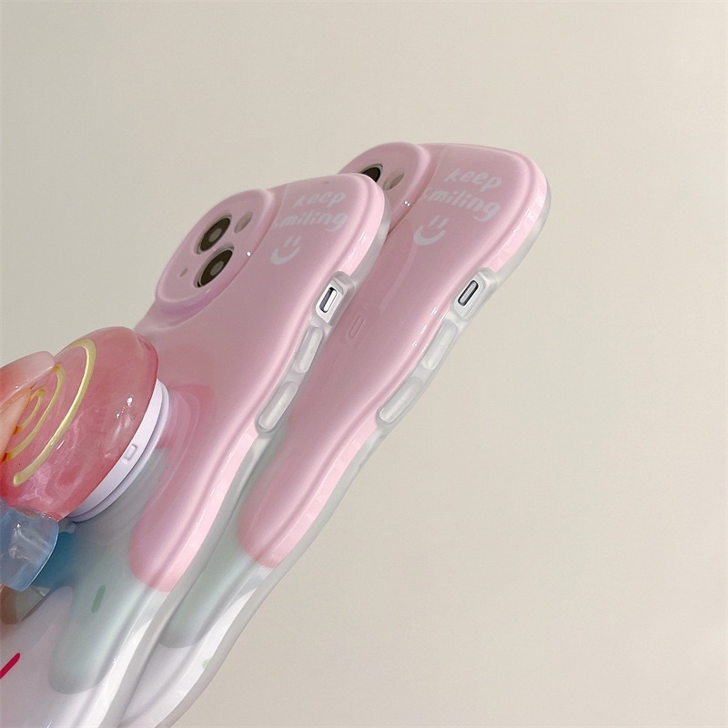 Melting Ice Cream with Candy Holder Popsocket Softcase Case HP Lucu for iphone XR 11 Pro Max 12 Pro Max 13 Pro Max 14 Pro Max