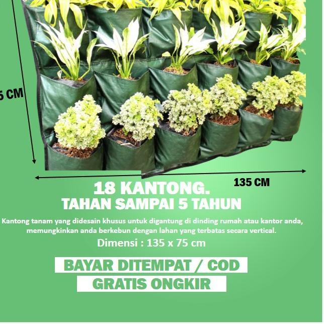 ➧ Pot Tanaman Pot Bunga Wall Planter Bag Dinding Planterbag Polybag Tanaman Pot Dinding Gantung A36A