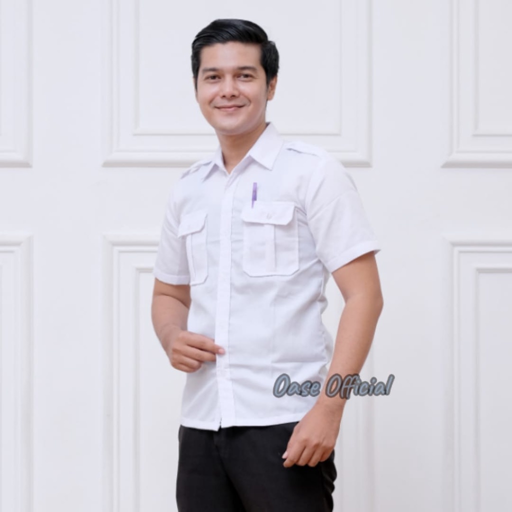 BAJU PNS PUTIH KEMEJA PDH LENGAN PENDEK DAN PANJANG