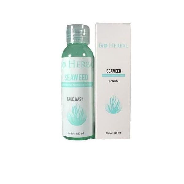 BPOM Bio Herbal Seaweed Face Wash Toner / Facial Wash Sabun Cuci Muka  Brightening &amp; Moisturizing