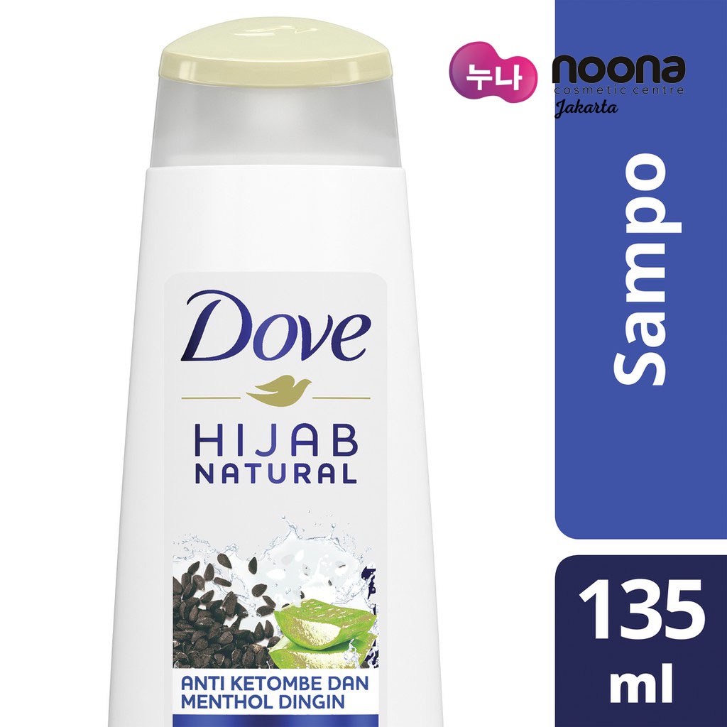 DOVE SHAMPOO HIJAB NATURAL ANTI KETOMBE HABBATUS SAUDA DAN LIDAH BUAYA 135ML -NJ