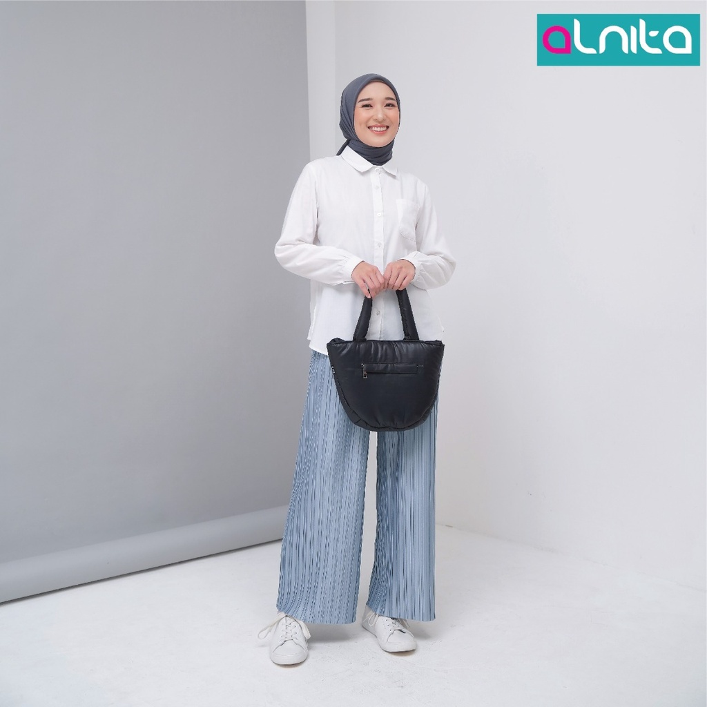 (BISA COD) Alnita Naia Pants Celana Wanita Bahan Hyge Kulot Muslimah Modern dan Simple