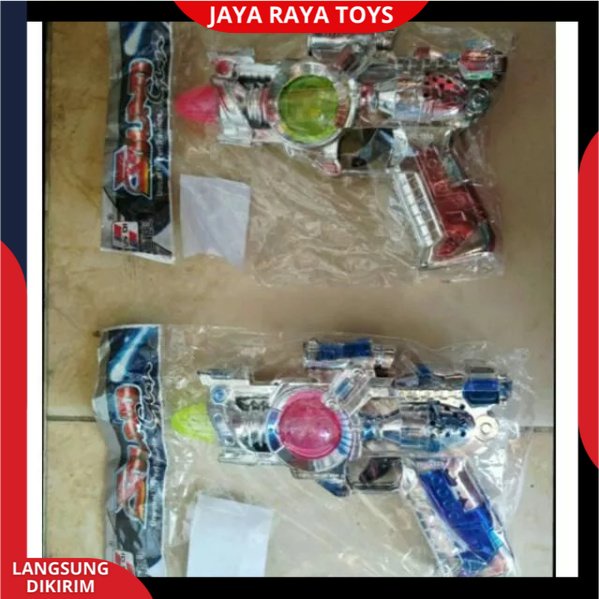 Mainan pistol anak mainan tembakan Berlampu &amp; Bersuara JNJ Pakai Baterai KC new