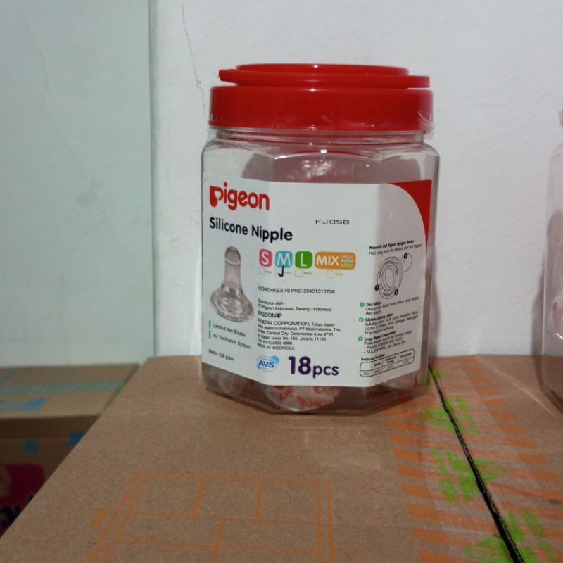 PIGEON SILICONE NIPPLE S /DOT PIGEON UKURAN S/M/L