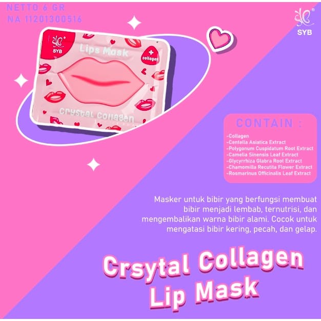 ✿ELYSABETHME✿ Syb lip mask masker bibir melembabkan dan mencerahkan alami pink lembab lipgloss