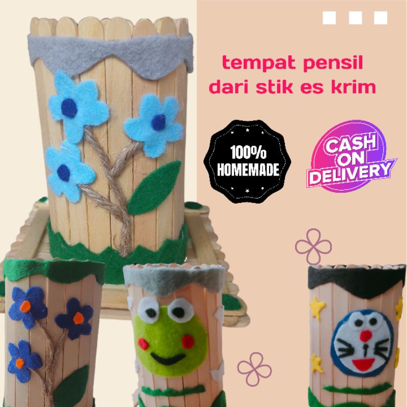 

tempat pensil unik dari stik es krim prakarya kerajinan tangan terbaru
