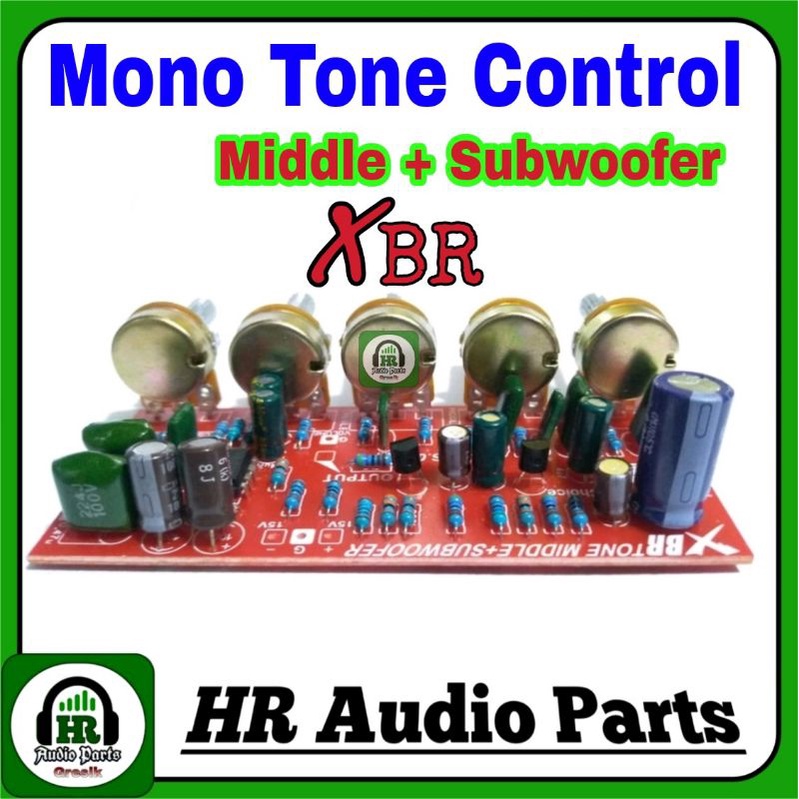 Kit Tone Control Mono XBR 5 Pot Middle + Subwoofer DC 15V or CT 15V