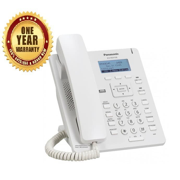 Kabel Konektor Panasonic Sip Telephone Kx-Hdv130 - Putih Original Garansi