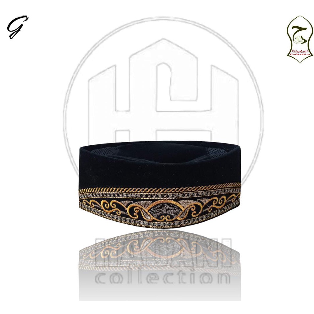 PECIMOTIF/PECIMOTIF/Peci LUKIS BATIK Exclusive Songkok Nasional Kopyah Hitam Polos Tinggi 9cm Berkualitas Hemat