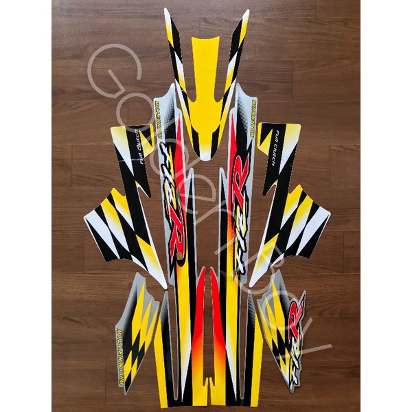STIKER STRIPING FIZR FIZ R MILLENIUM / MILENIUM LIS STANDAR ORI STIKER FIZ R MILLENIUM KUNING
