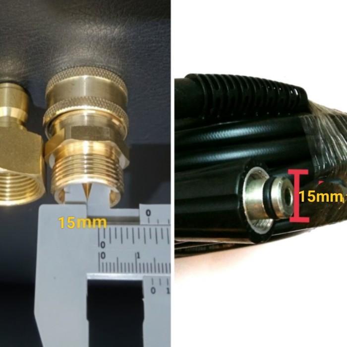 connector coupling M22 ID 15mm Quick Release 14.8mm untuk jet cleaner