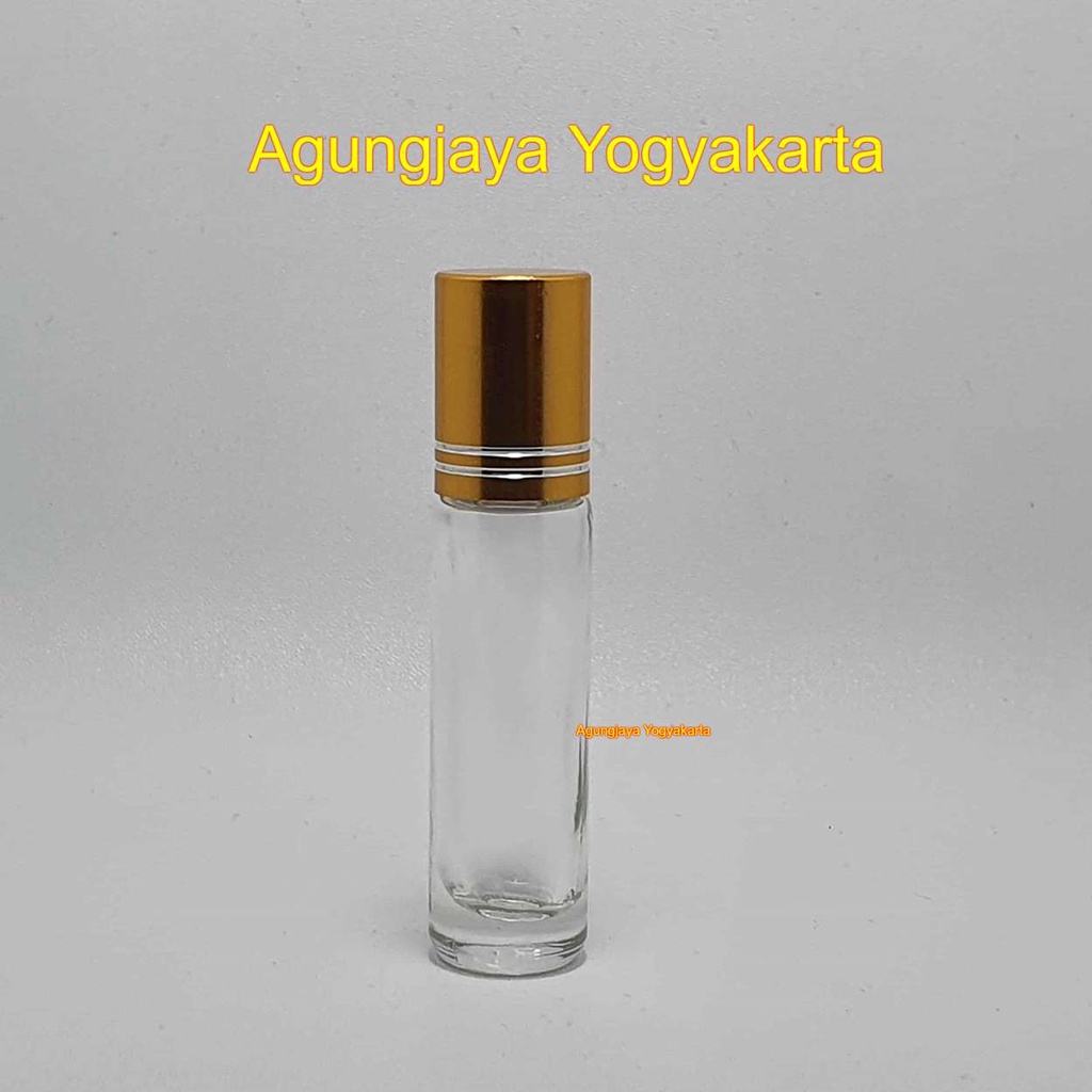 Botol Roll On 10 ml Clear Original Emas Shanny / Botol Parfum 10 ml / Botol Fresh Care Kosong Stainl