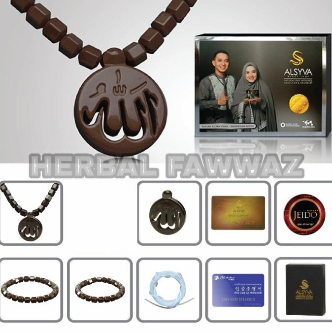 ALSYVA BLACK JADE - KALUNG DAN GELANG KESEHATAN - ORIGINAL