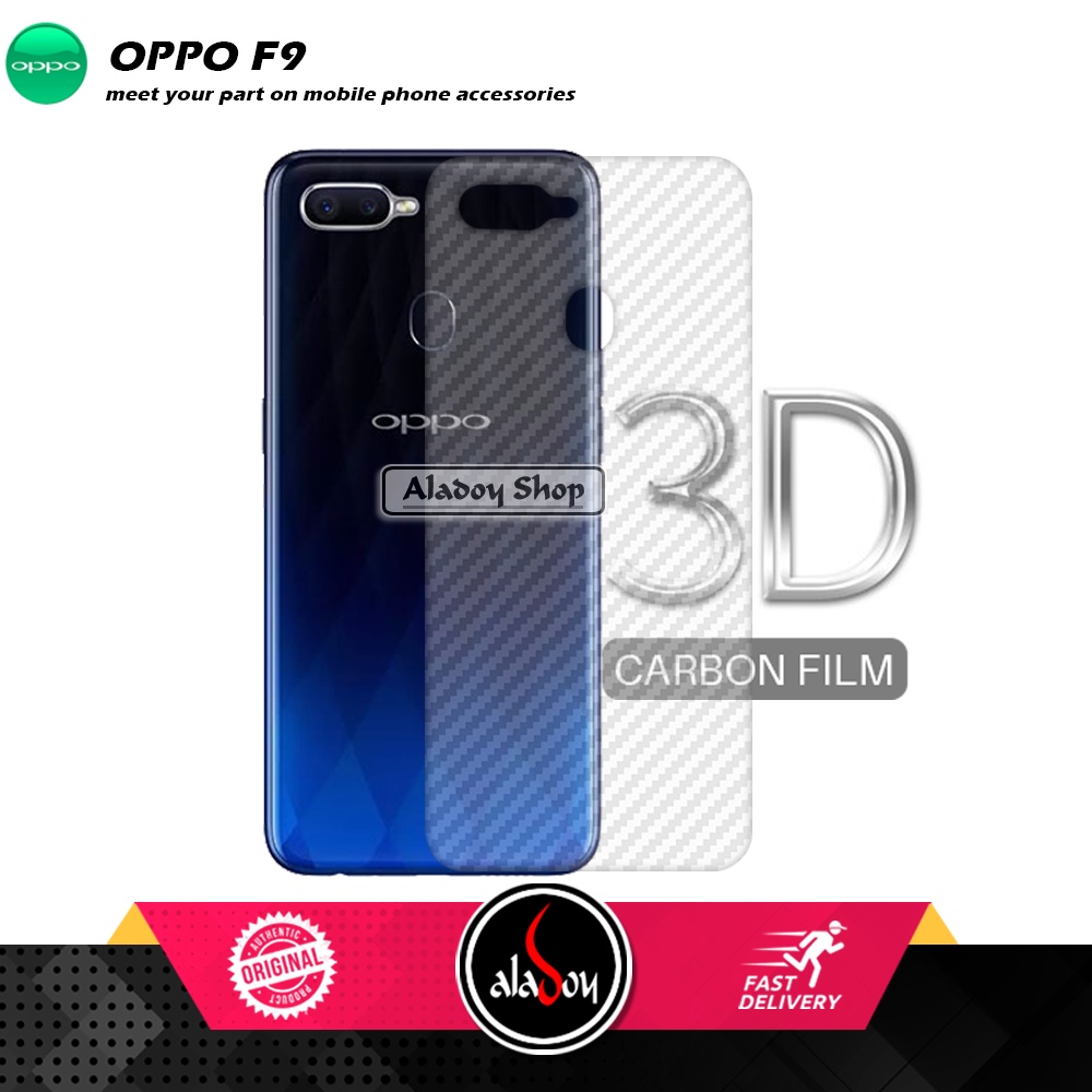 Tempered Glass Anti SPY Oppo F9 Anti Gores Privacy + Tempered Glass kamera dan Skin Carbon