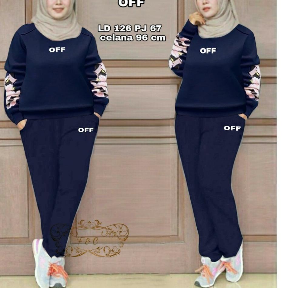 Hot Limited AR 18 - SET JUMBO OFF L - XL - XXL - XXXL STELAN ATASAN DAN TRAINING BAJU OLAHRAGA BAJU TIDUR BAHAN BABYTERY